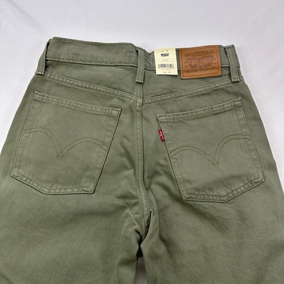 Levi's Wedge Straight Jeans 90's Gen Z Olive Green High Rise Size 26x26 NWT - Picture 16 of 16